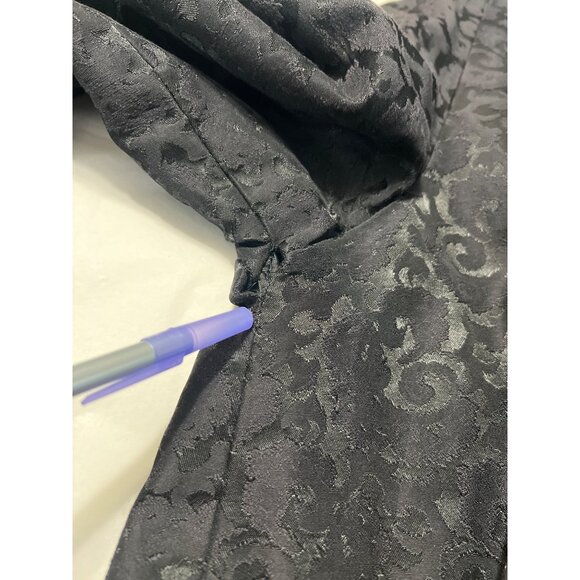 Vintage 1950s Black Brocade Opera Swing Coat - Picture 6 of 9